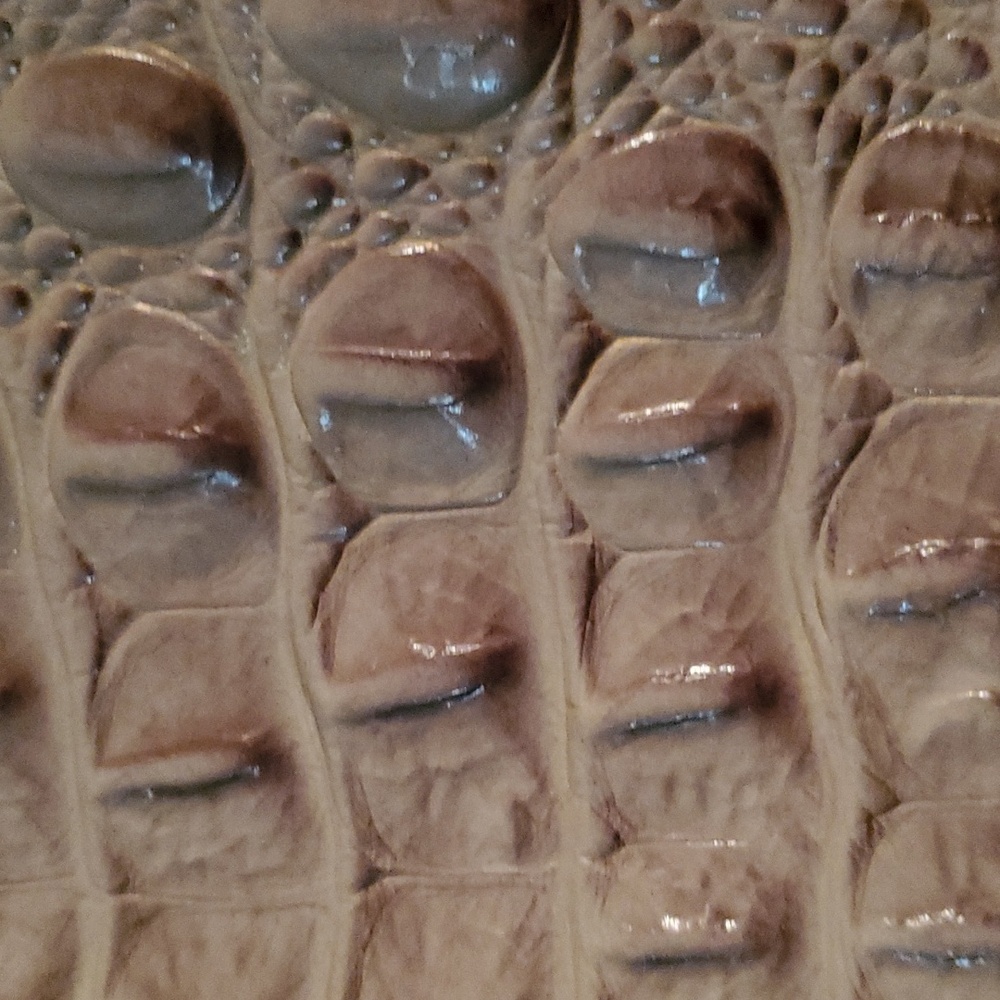 Brahmin Taupe/ Beige Croc bag (sz M) - Picture 4 of 13